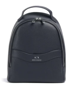 Wave Rucksack Lederimitat dunkelblau