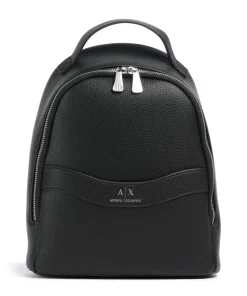 Wave Rucksack Lederimitat schwarz