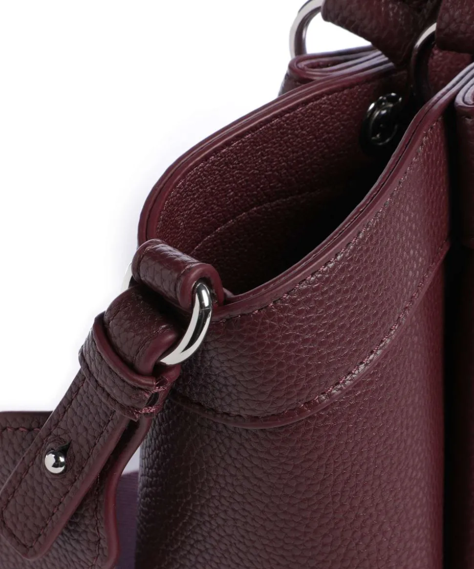 Wave S Handtasche Lederimitat wein