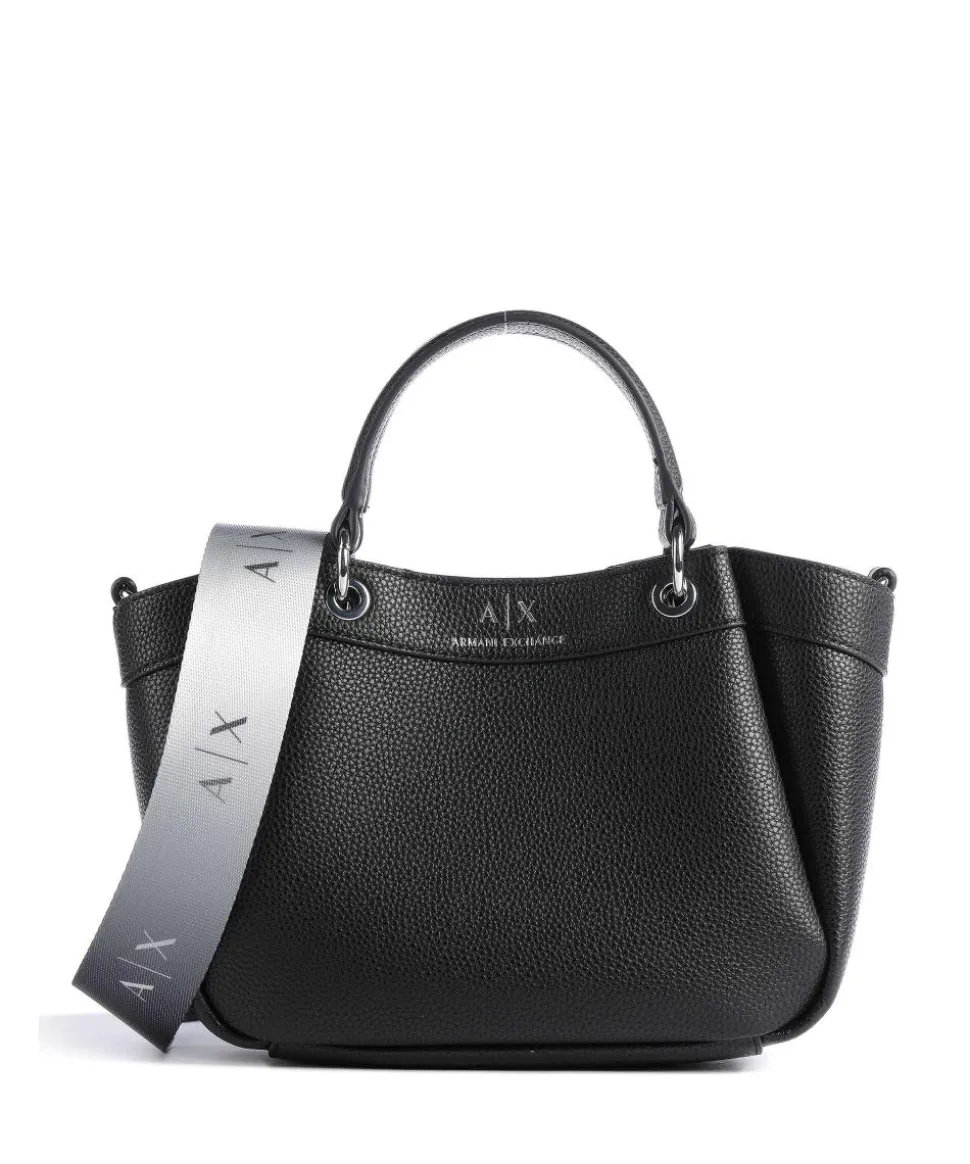 Wave S Handtasche Lederimitat schwarz