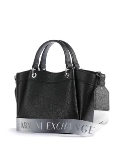 Wave S Handtasche Lederimitat schwarz