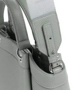 Wave S Handtasche Lederimitat graugrün