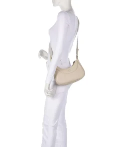Wave S Umhängetasche Lederimitat beige