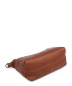Wax Pull Up Cow Christie Schultertasche fein genarbtes Rindsleder cognac