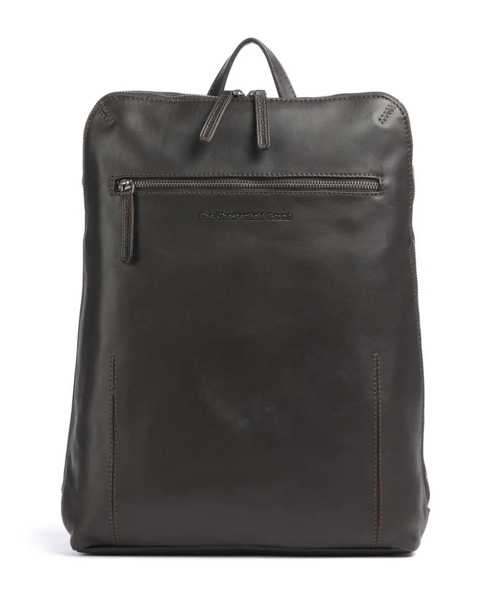 Wax Pull Up Cow Filmore Rucksack 13″ fein genarbtes Rindsleder dunkelbraun