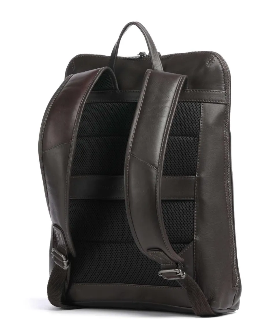 Wax Pull Up Cow Filmore Rucksack 13″ fein genarbtes Rindsleder dunkelbraun