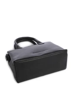 Wax Pull Up Cow Hermosa Handtasche fein genarbtes Rindsleder schwarz