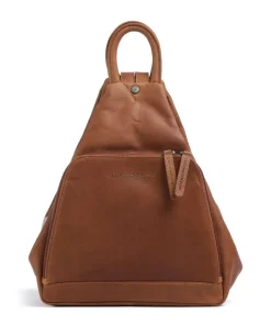 Wax Pull Up Cow Howard Rucksack fein genarbtes Rindsleder cognac