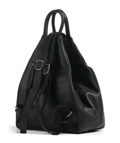 Wax Pull Up Cow Howard Rucksack fein genarbtes Rindsleder schwarz