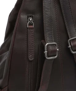 Wax Pull Up Cow Howard Rucksack fein genarbtes Rindsleder dunkelbraun