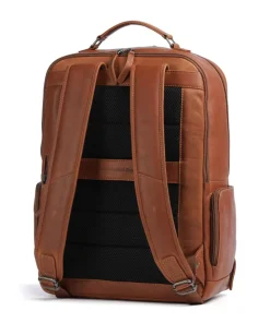 Wax Pull Up Cow Lennox Rucksack 15″ fein genarbtes Rindsleder cognac