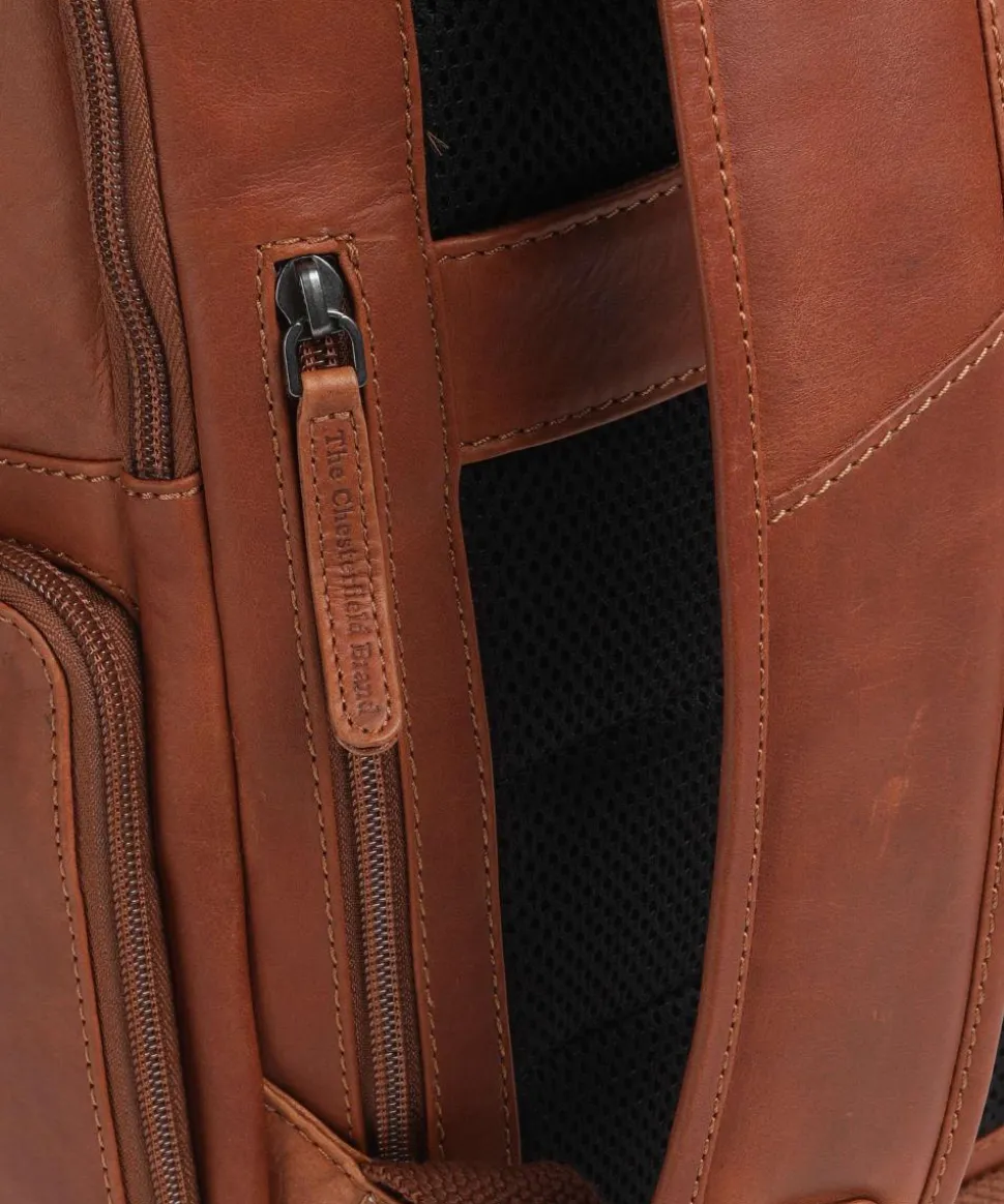 Wax Pull Up Cow Lennox Rucksack 15″ fein genarbtes Rindsleder cognac