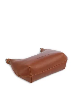 Wax Pull Up Cow Nancy Schultertasche fein genarbtes Rindsleder cognac