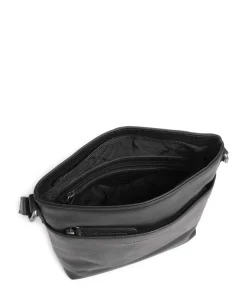 Wax Pull Up Cow Navene Umhängetasche fein genarbtes Rindsleder schwarz