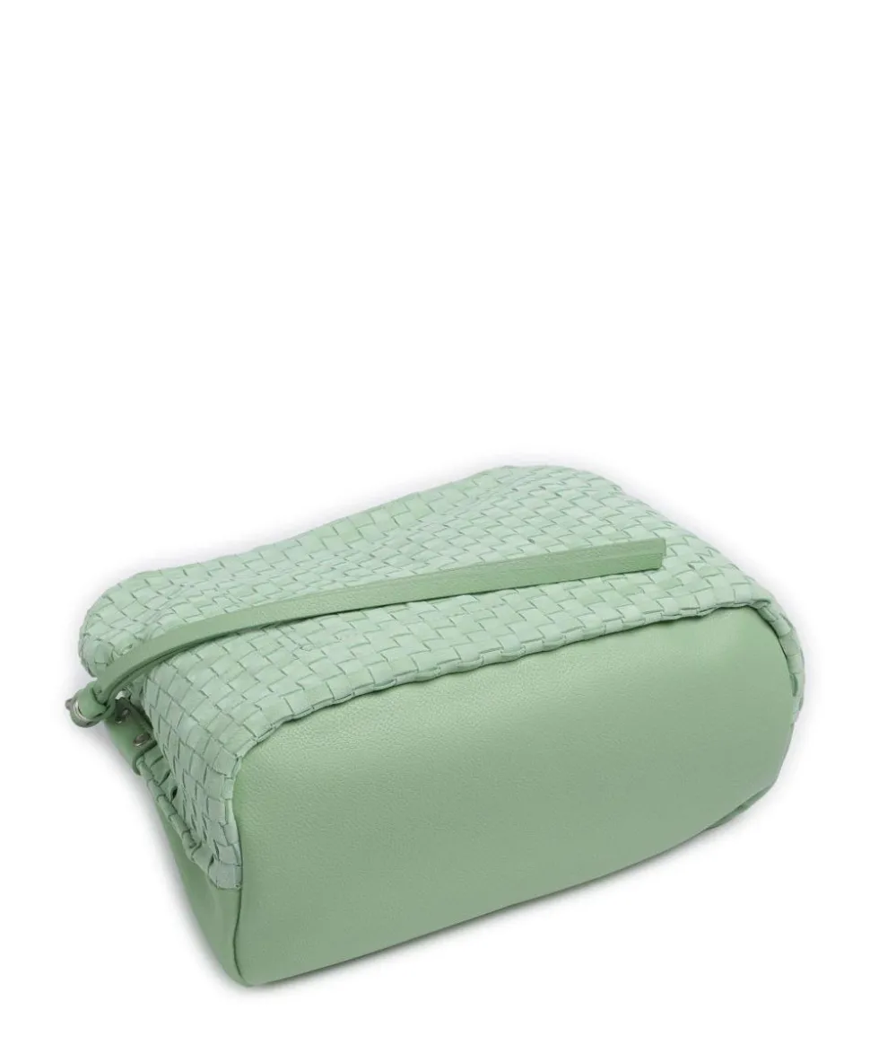 Weave Harmony Schultertasche aufgerautes Leder mintgrün