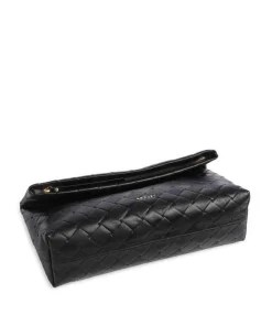Weaver Lane Clutch fein genarbtes Rindsleder schwarz