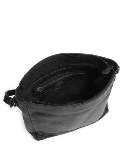 Weimar Umhängetasche weiches Rindsleder schwarz