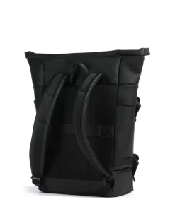 Westferry Rolltop Rucksack 17″ Lederimitat schwarz
