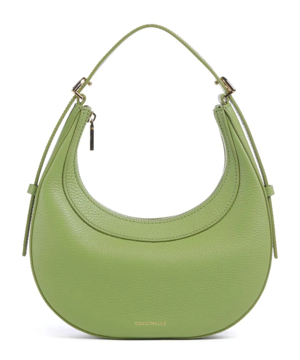 Whisper Schultertasche genarbtes Rindsleder grün