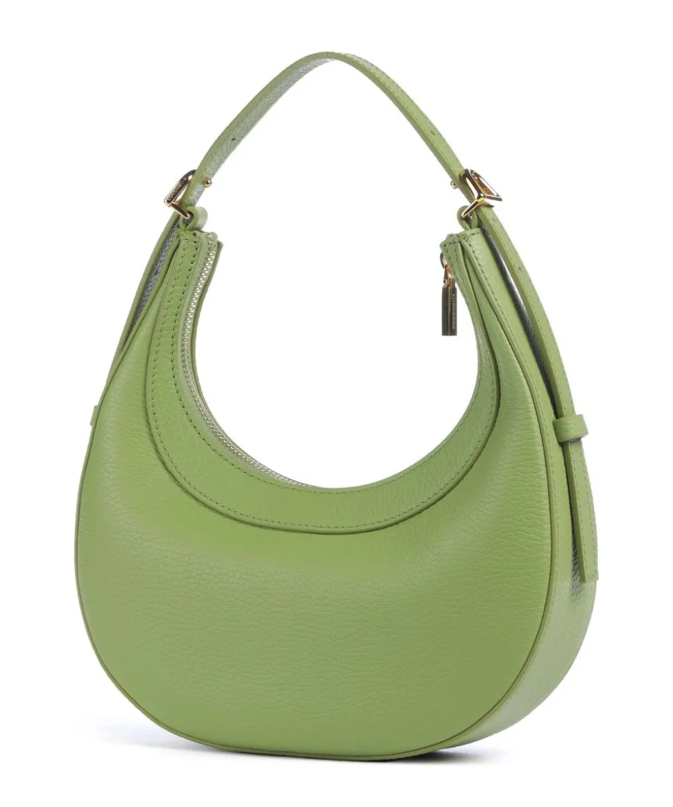 Whisper Schultertasche genarbtes Rindsleder grün