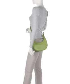 Whisper Schultertasche genarbtes Rindsleder grün