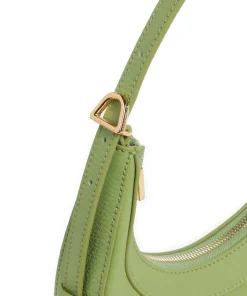 Whisper Schultertasche genarbtes Rindsleder grün