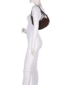 Whisper Schultertasche glattes Rindsleder dunkelbraun