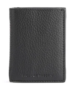 Whitan Geldbörse genarbtes Rindsleder schwarz