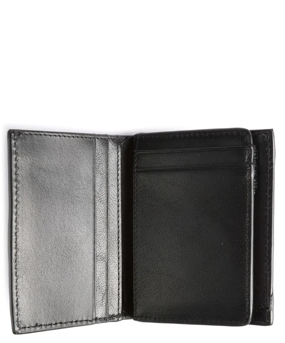 Whitan Geldbörse genarbtes Rindsleder schwarz