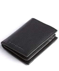 Whitan Geldbörse genarbtes Rindsleder schwarz