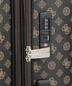 Wilder 4-Rollen Trolley dunkelbraun 77 cm