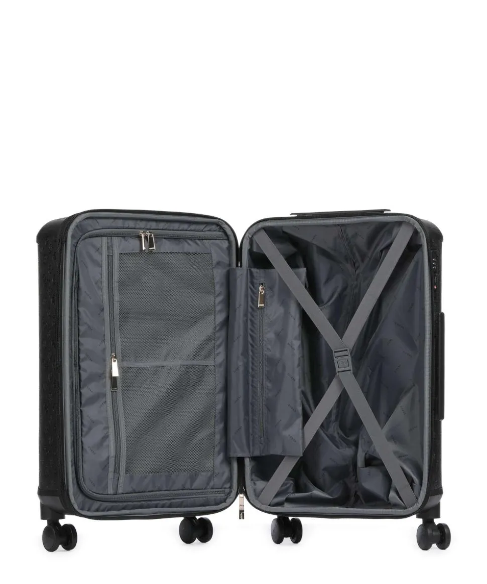 Wilder 4-Rollen Trolley schwarz 64 cm