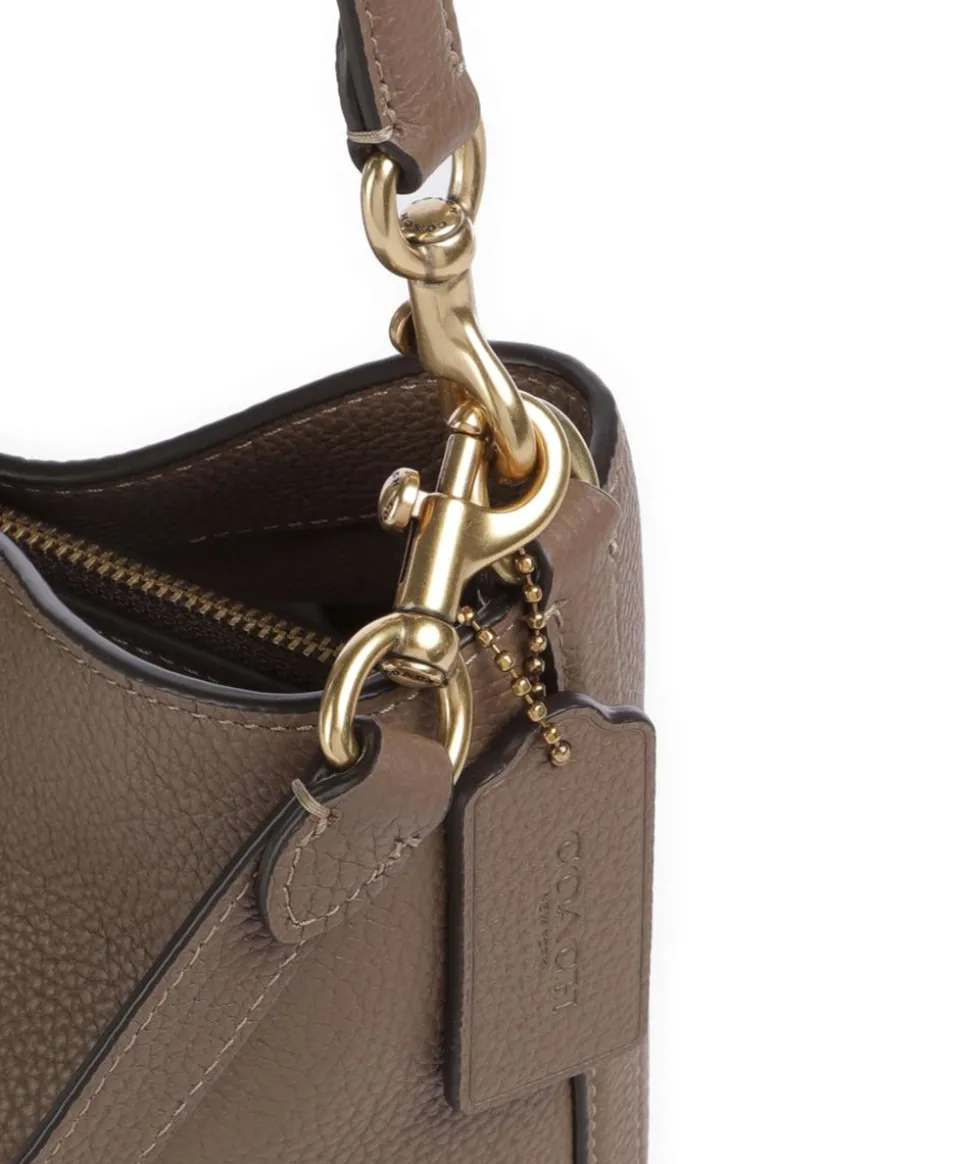 Willow Soft 19 Beuteltasche genarbtes Leder taupe