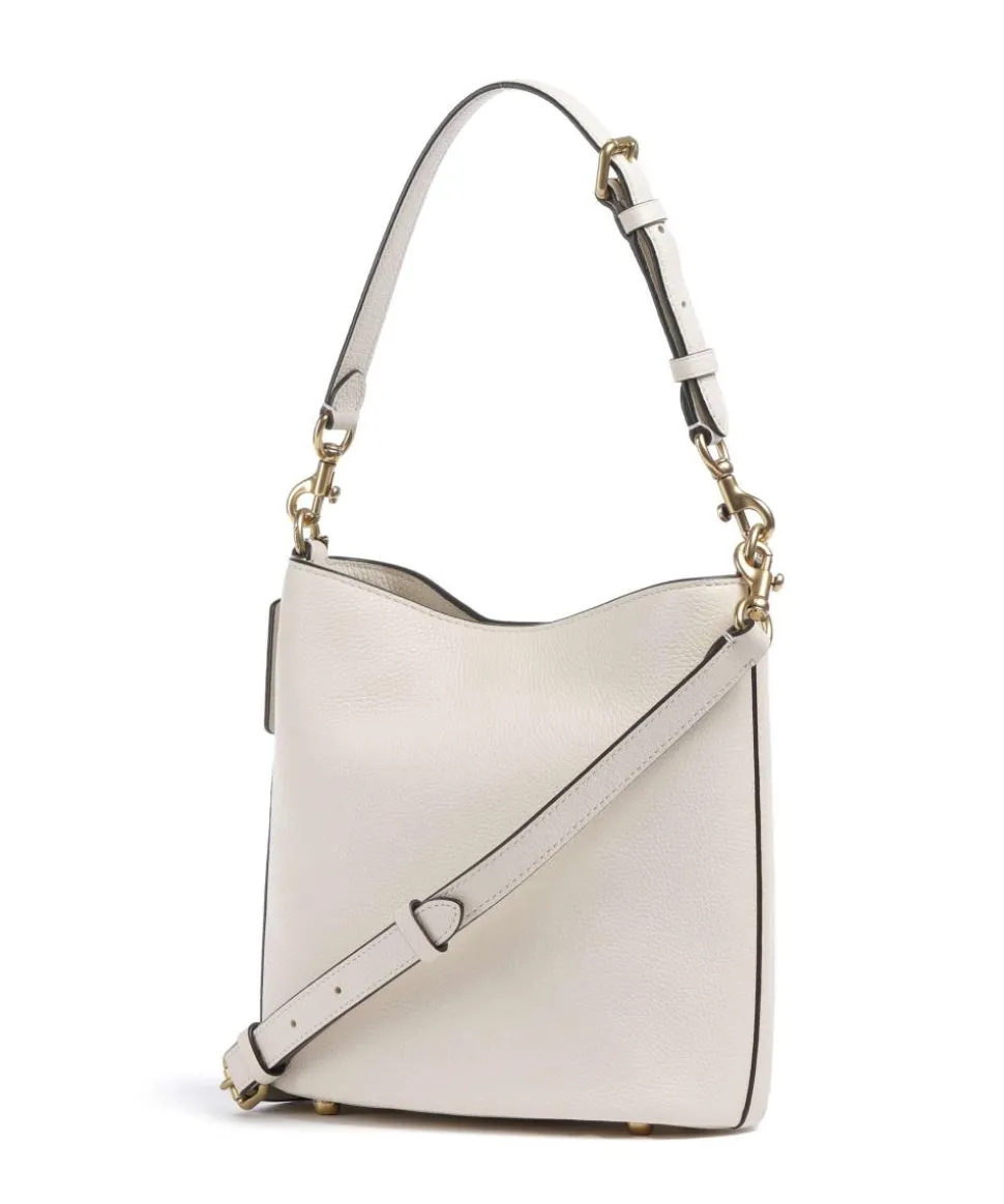 Willow Soft 19 Beuteltasche genarbtes Leder elfenbein