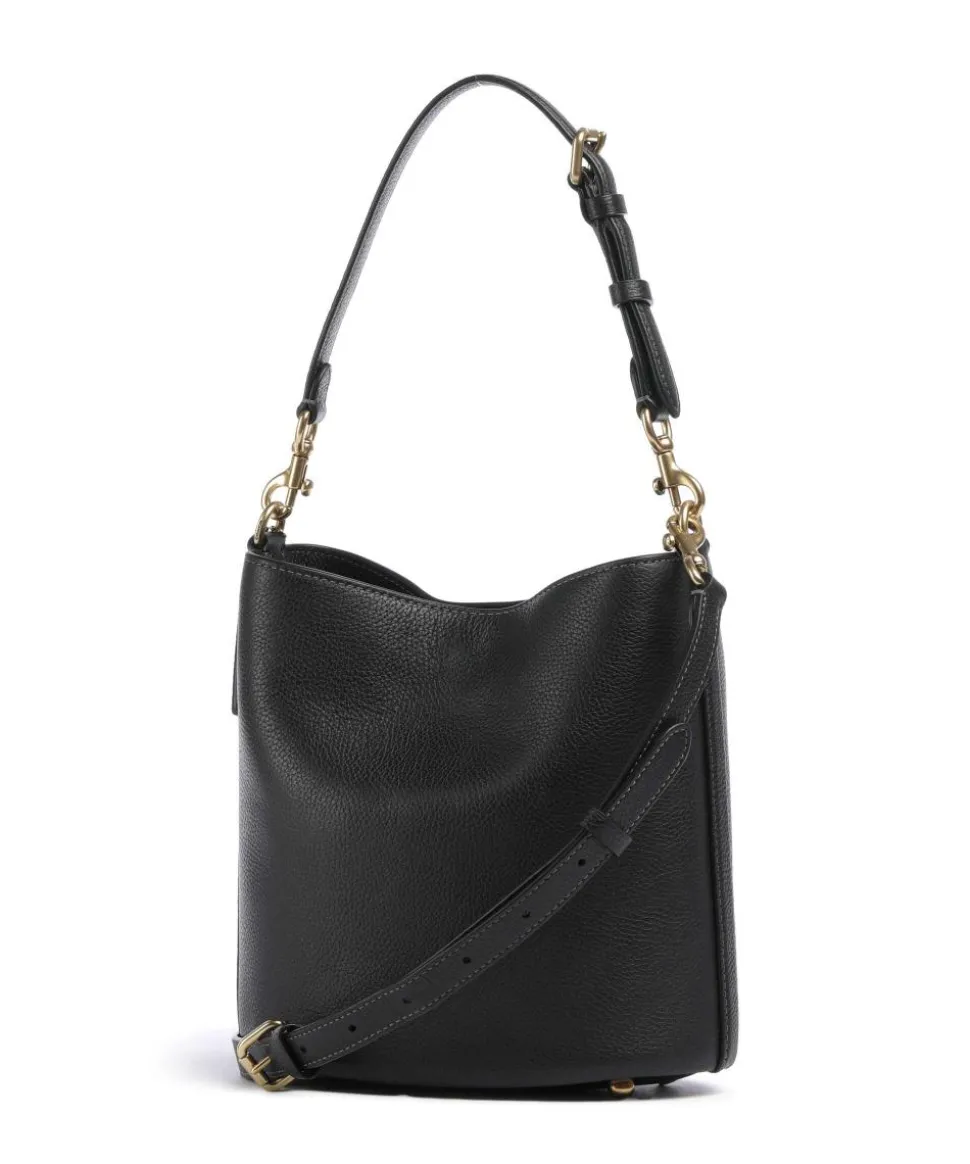 Willow Soft 19 Beuteltasche genarbtes Leder schwarz