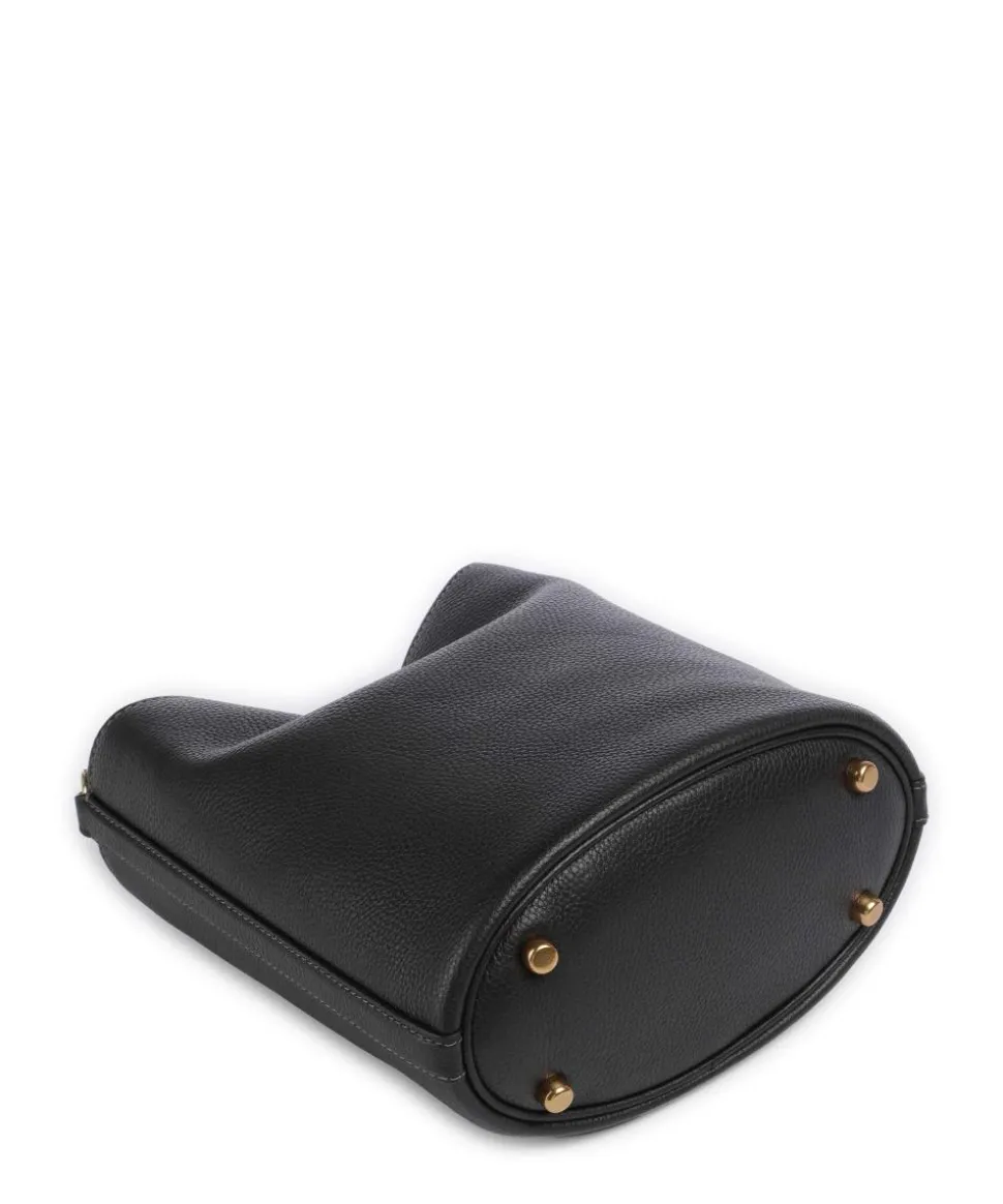 Willow Soft 19 Beuteltasche genarbtes Leder schwarz