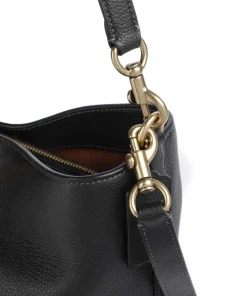 Willow Soft Beuteltasche genarbtes Leder schwarz