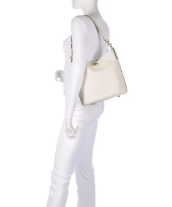Willow Soft Beuteltasche genarbtes Leder elfenbein