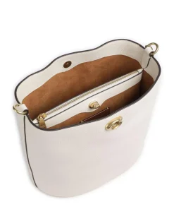 Willow Soft Beuteltasche genarbtes Leder elfenbein