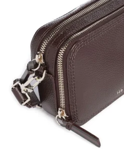 Willsa Umhängetasche genarbtes Rindsleder dunkelbraun