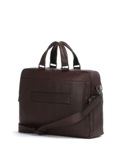 Wollem Laptoptasche 15″ genarbtes Rindsleder dunkelbraun