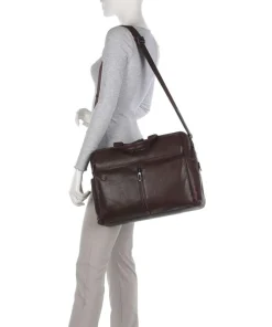 Wollem Laptoptasche 15″ genarbtes Rindsleder dunkelbraun