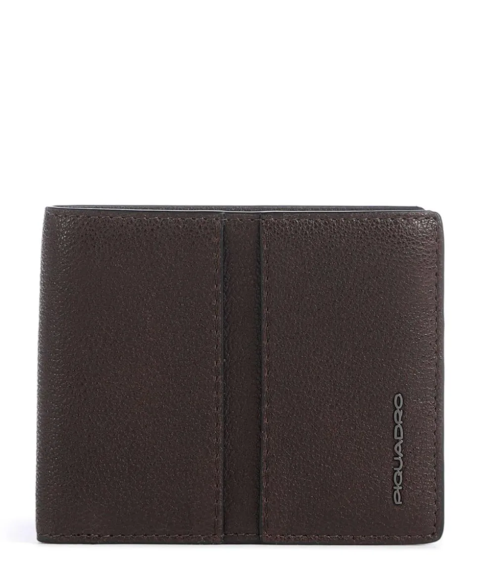 Wollem RFID Geldbörse genarbtes Rindsleder dunkelbraun