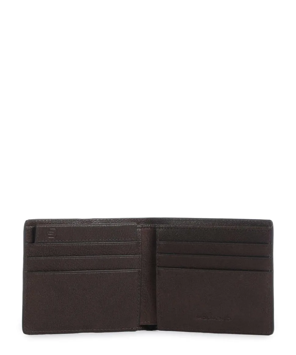 Wollem RFID Geldbörse genarbtes Rindsleder dunkelbraun