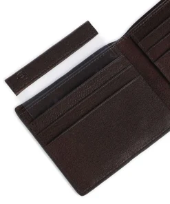 Wollem RFID Geldbörse genarbtes Rindsleder dunkelbraun