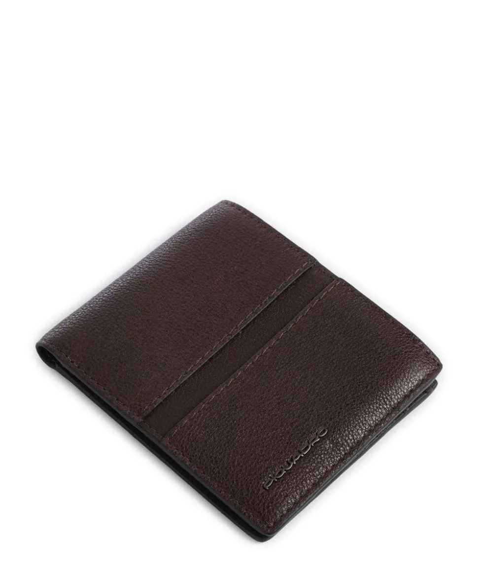 Wollem RFID Geldbörse genarbtes Rindsleder dunkelbraun