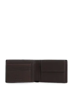 Wollem RFID Geldbörse genarbtes Rindsleder dunkelbraun