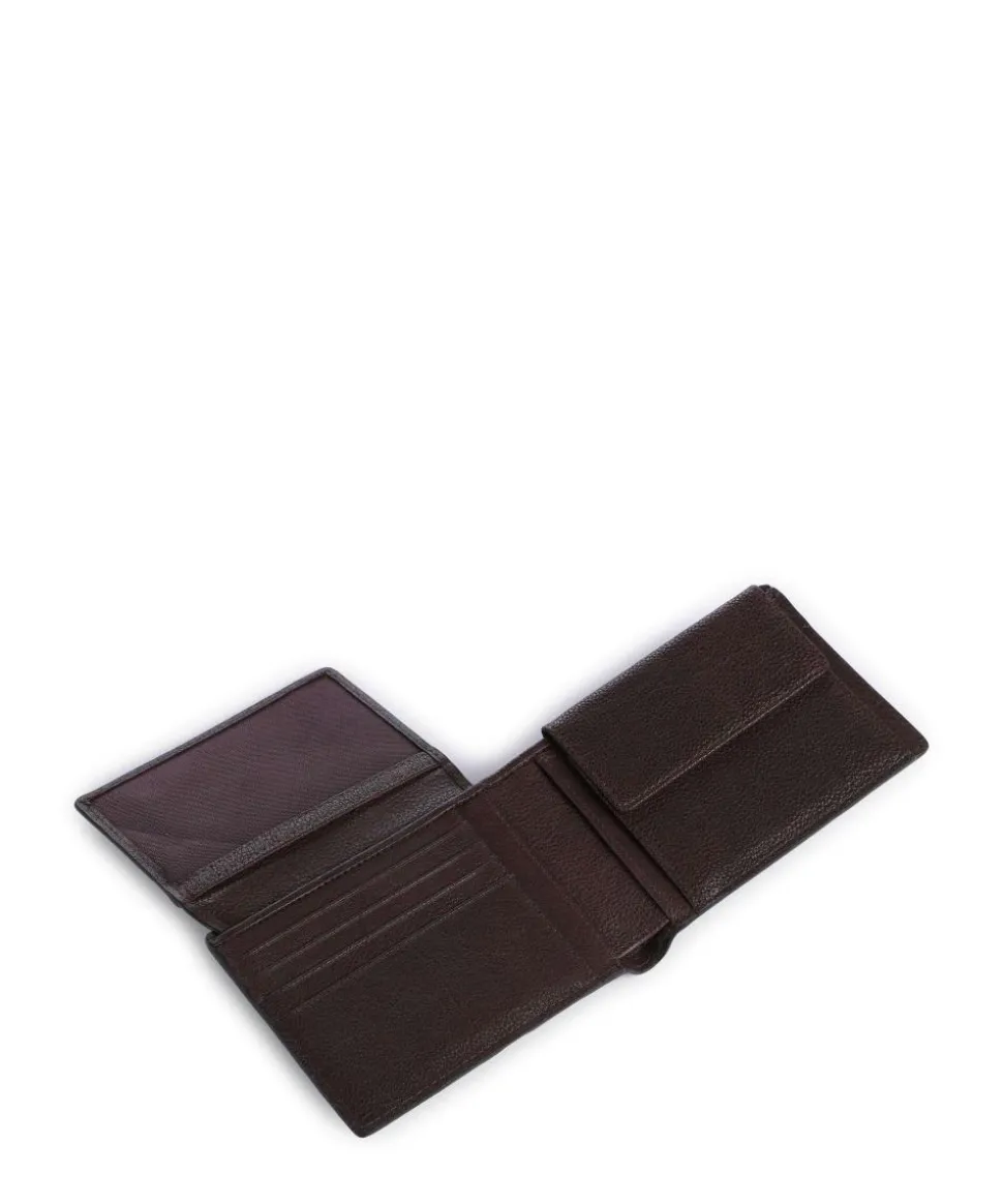 Wollem RFID Geldbörse genarbtes Rindsleder dunkelbraun