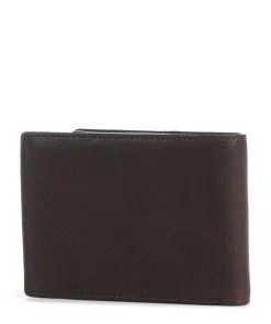 Wollem RFID Geldbörse genarbtes Rindsleder dunkelbraun