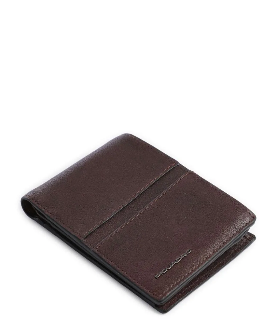 Wollem RFID Geldbörse genarbtes Rindsleder dunkelbraun